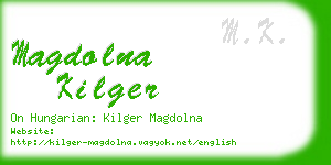 magdolna kilger business card